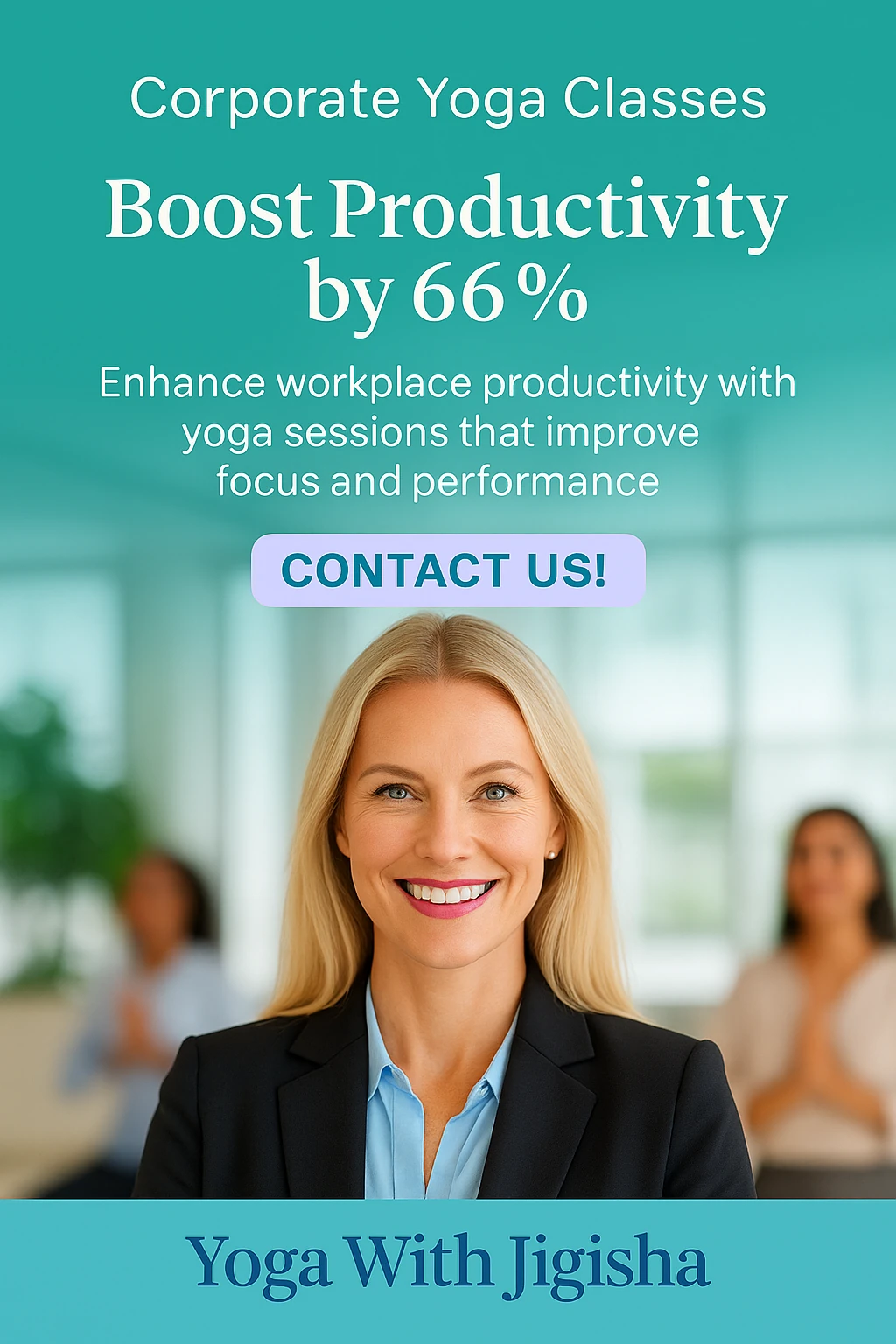 Corporate Yoga Workshops and Sessions by Yoga With Jigisha featuring breathing, meditation, and sound healing for workplace wellness programs