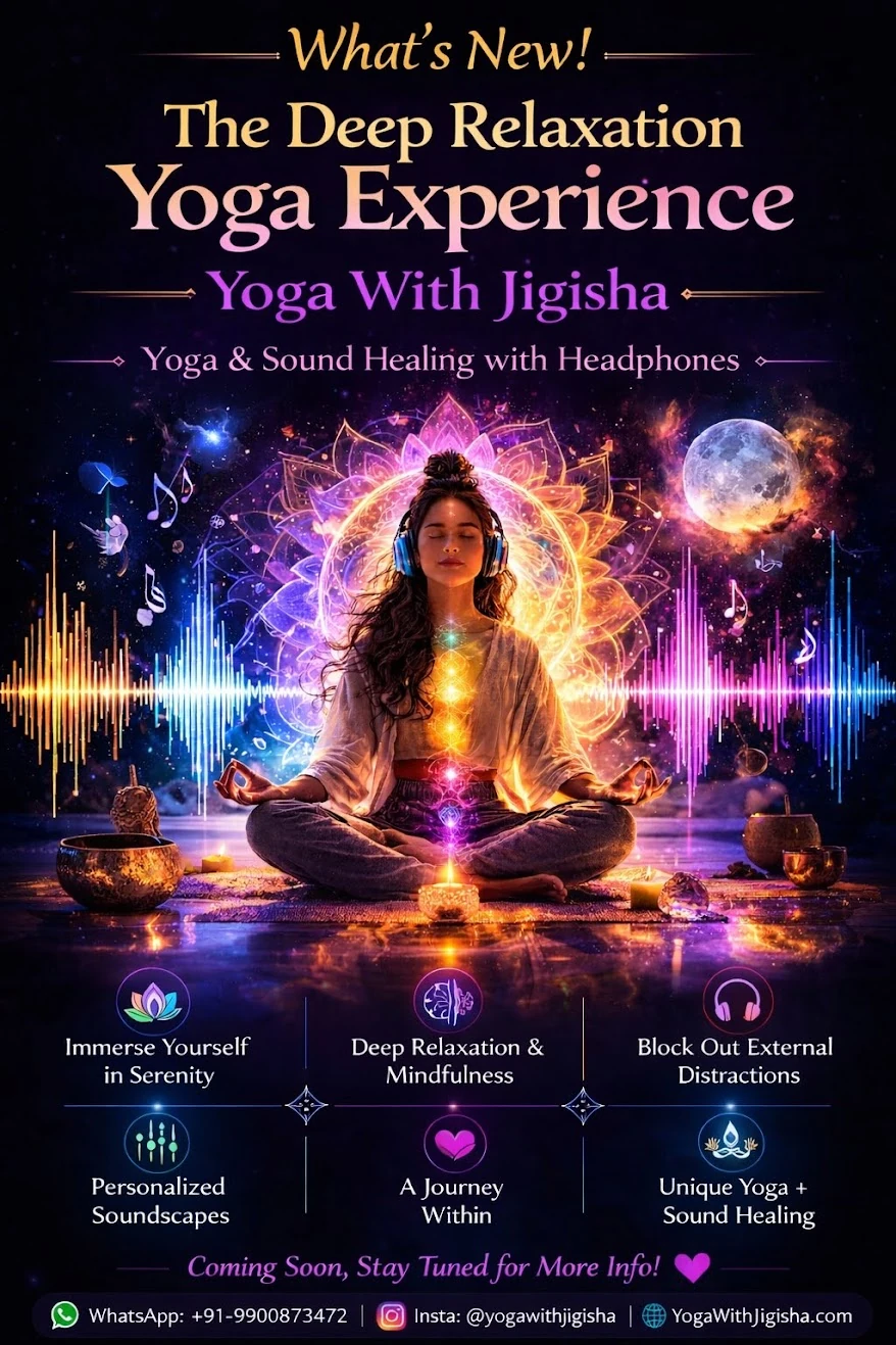 Deep Relaxation Yoga and Sound Healing Experience with headphones by Yoga With Jigisha Bangalore